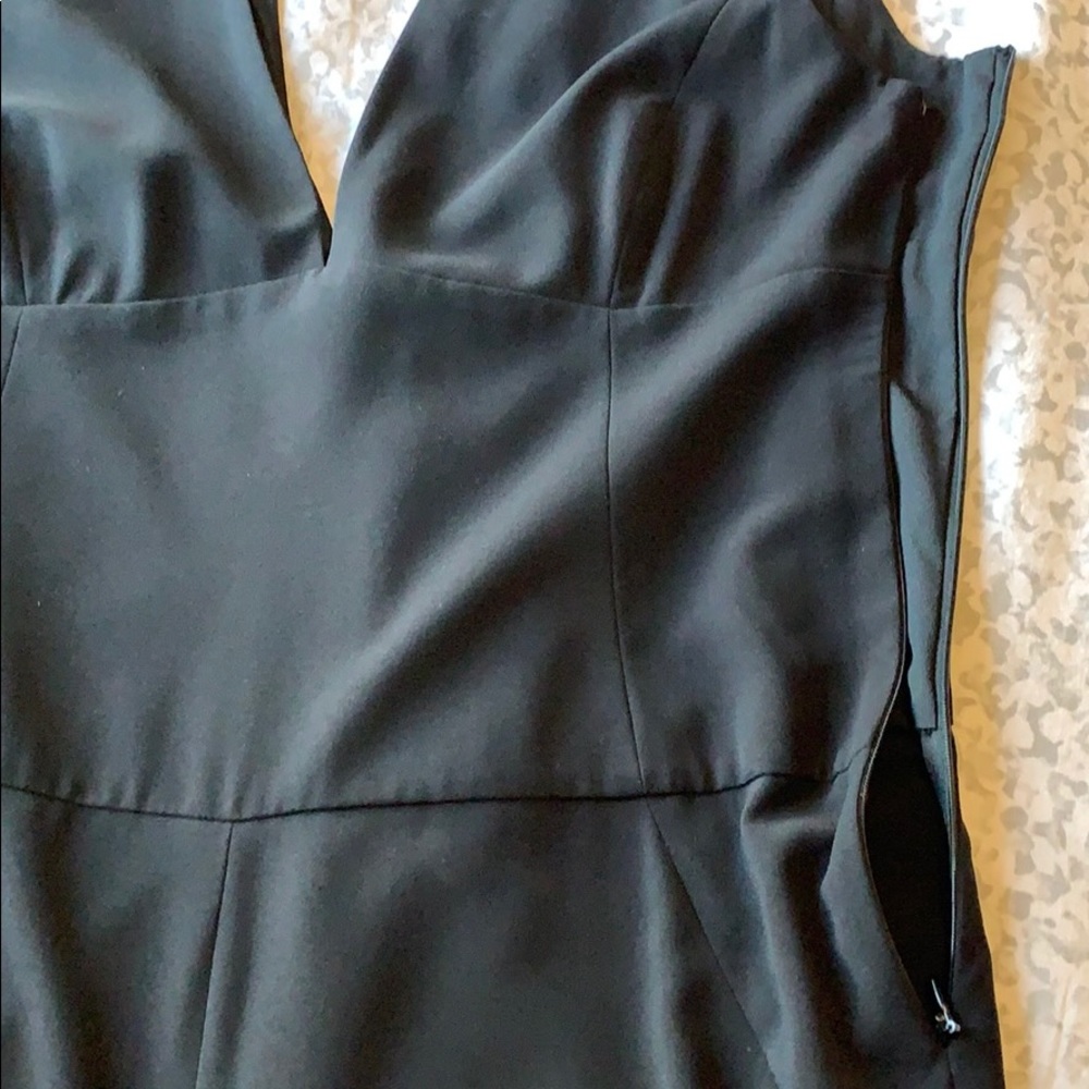 Halston Heritage V-Neck Black Jumpsuit - Picture 5 of 7